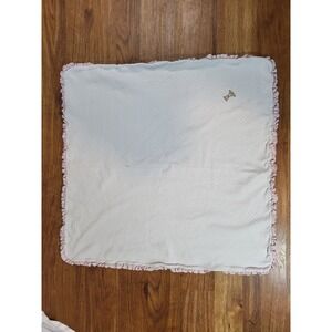 Magnolia‎ Babe White Pink Dots Giraffe Pima Cotton Baby Blanket